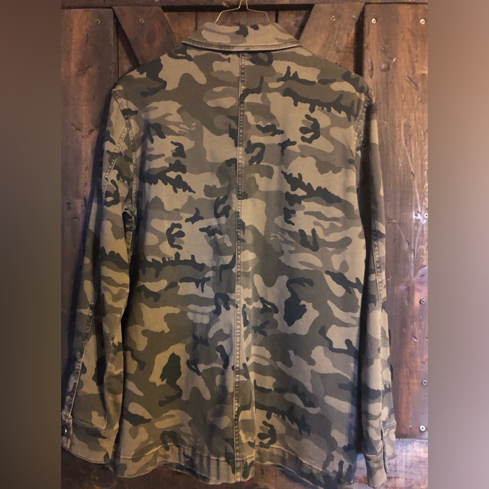 Dear John Camouflage Jacket with Studded Shoulders - Picture 2 of 3